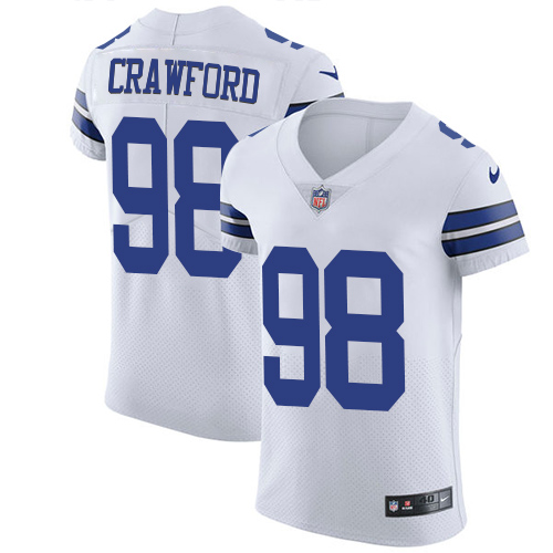 Nike Cowboys #98 Tyrone Crawford White Men's Stitched NFL Vapor Untouchable Elite Jersey - Click Image to Close